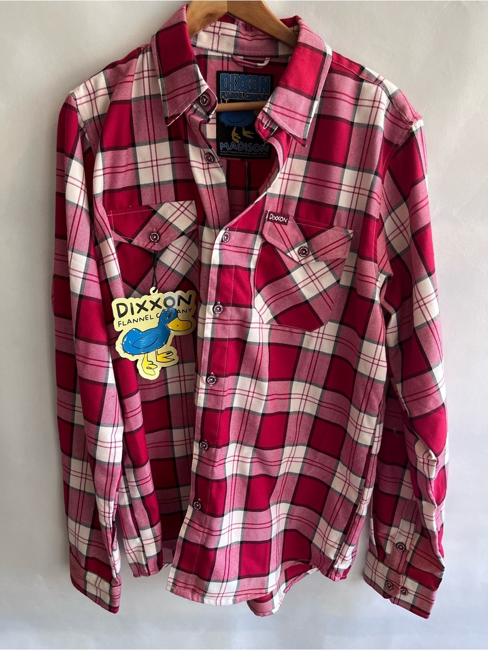 NWT Dixxon Flannel Shirt Red Madison